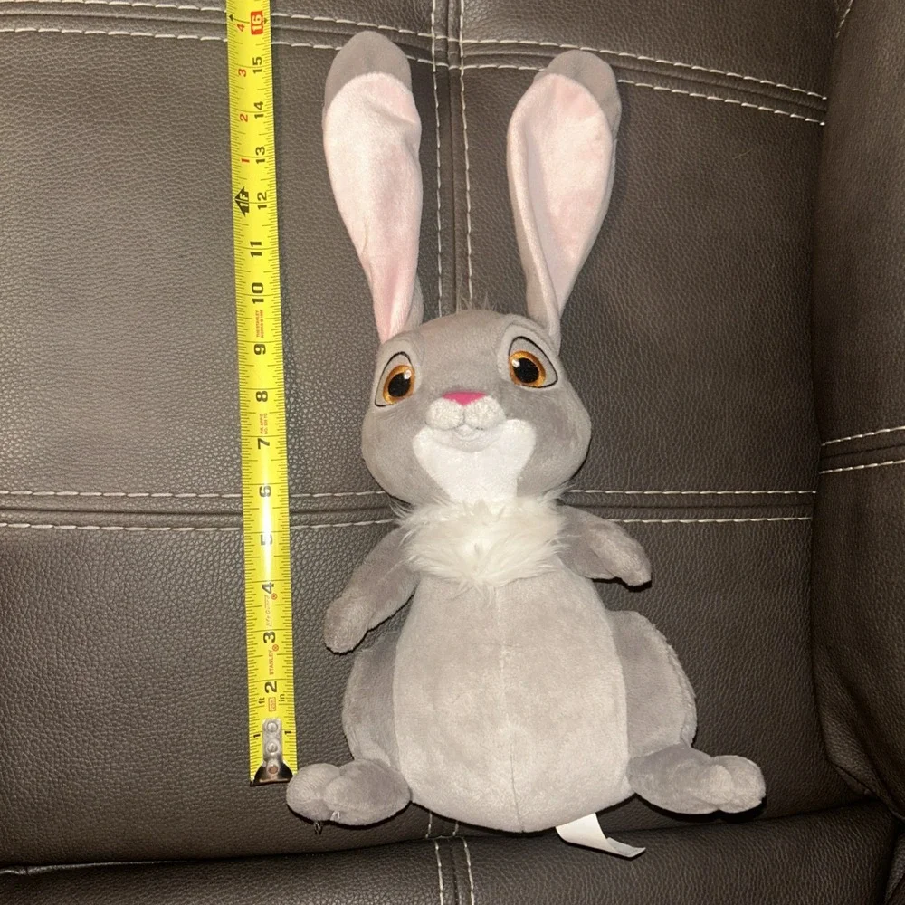 Sofia Bunny Rabbit Plush Battery Activated Gray White Pink Ears